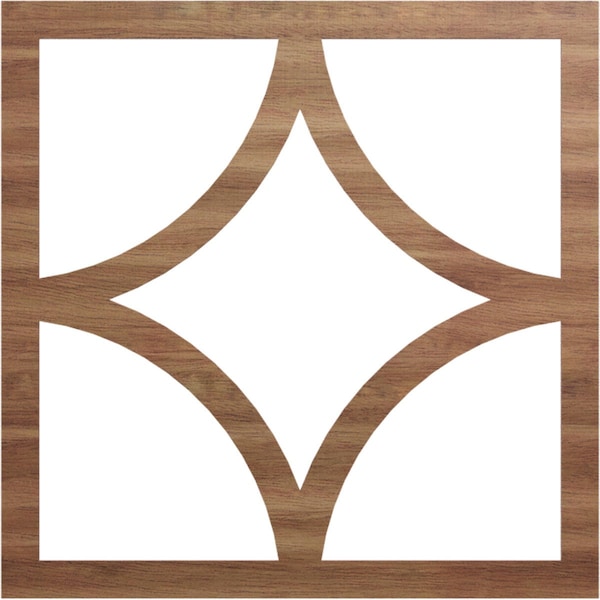 Ekena Millwork Statesman Wood Fretwork Pierced Ceiling Medallion, Walnut, 36"OD x 23"ID x 3/8"T CMWP36X36X0375STWA - main
